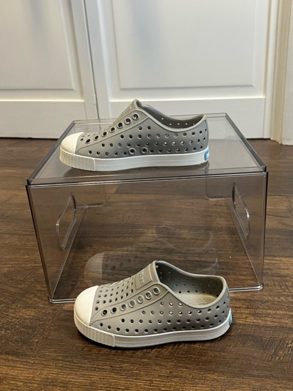 Native Kids Jefferson Water Friendly Slip-On Sneakers Size C8 Color Gray/White
